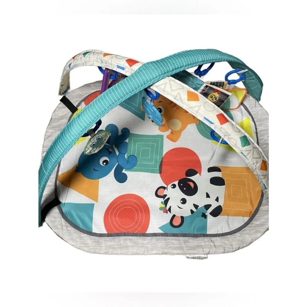 Baby Einstein Colorful Animal Baby Play Gym - Teal, Orange, Red, Blue, White